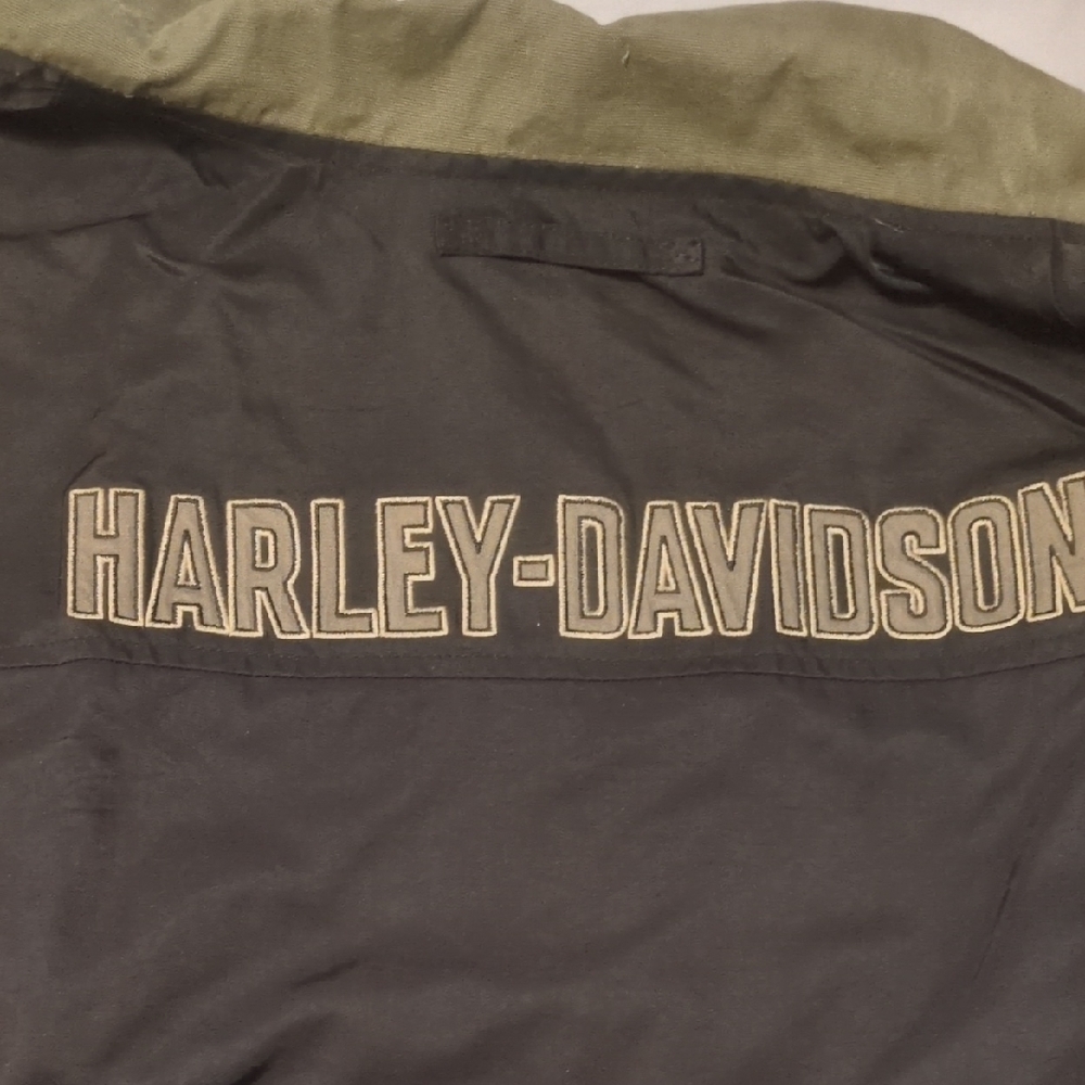 Harley-Davidson Men's Military Green Field Jacket Size XXL - Picture 3 of 5